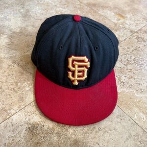 Black and Red Giants Baseball Cap